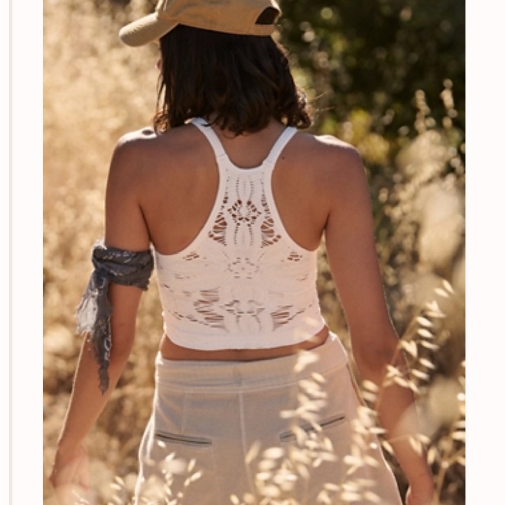 FP Movement Happiness Runs Floral Tank Top with Cut Out Style